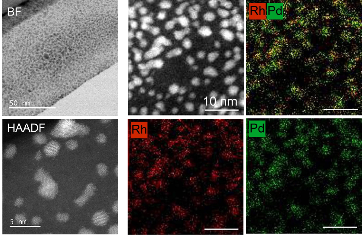 サンプル画像 ロジウム－パラジウム合金ナノ粒子